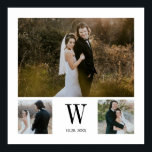 Personlig Monogram 3 fotokollage Poster<br><div class="desc">Modern Personlig och elegant-design som skrivs ut med Monogram 3 Photo Collage Print Poster som kan anpassas med din text. Kolla in Graphic Art Design-arkivet för andra produkter som matchar den här designen!</div>