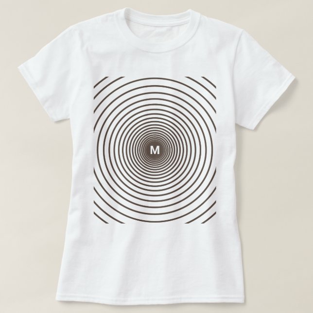 Personlig Monogram Anpassningsbar Brev T-Shirt (Design framsida)