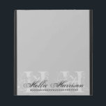 Personlig Monogram: Anteckningsblock<br><div class="desc">Anpassa med din egen bakgrund färg,  ändra initialer och namn för att anpassa dig. Utformad av LuckyGirl Graphics.</div>