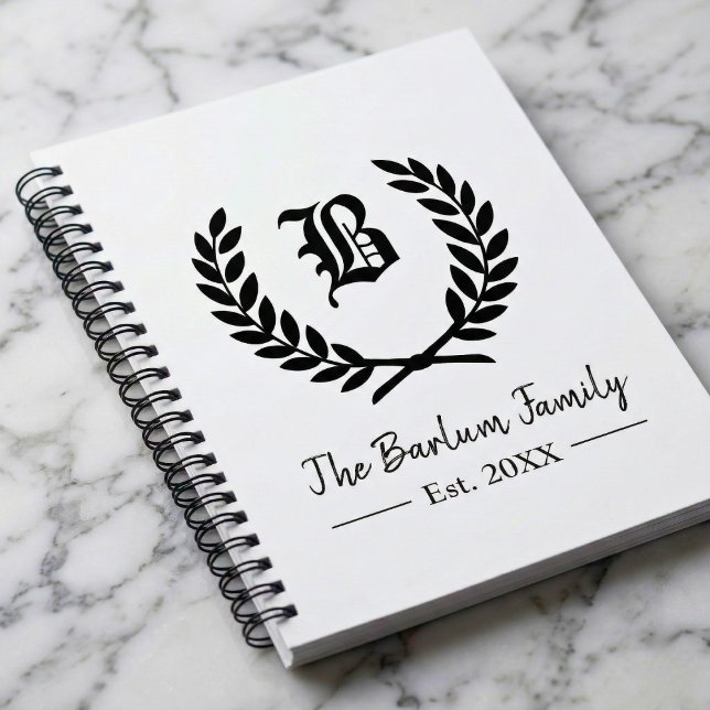Personlig Monogram Anteckningsbok (Personalized Monogram Notebook)