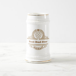Personlig Monogram Best Pappa någonsin tidigare ha Sejdel