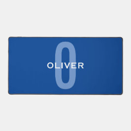 Personlig monogram blå vit namn