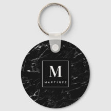 Personlig Monogram Black Marble
