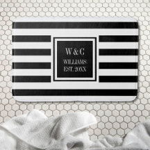Personlig Monogram Black White Rand