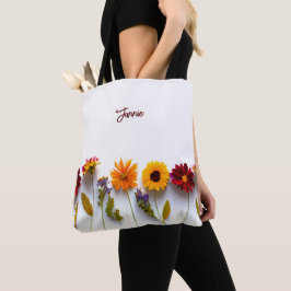 Personlig Monogram Blommigt Gift för henne Tygkasse