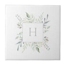 Personlig Monogram botaniskt dekorativ dekorativ d