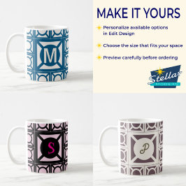 Personlig Monogram Breeze Block Mugg