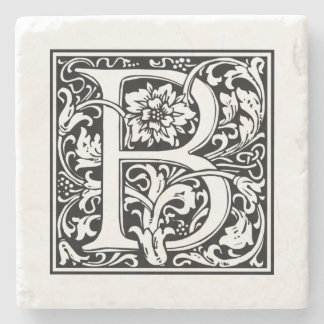 Personlig Monogram Brev B Bröllop födelsedagen Stenunderlägg