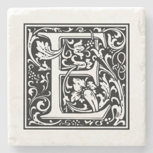Personlig Monogram Brev E Bröllop födelsedag Stenunderlägg