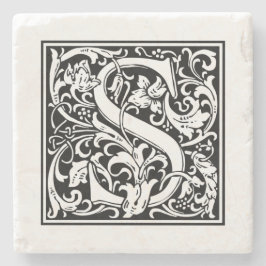 Personlig Monogram Brev S Bröllop födelsedag Stenunderlägg