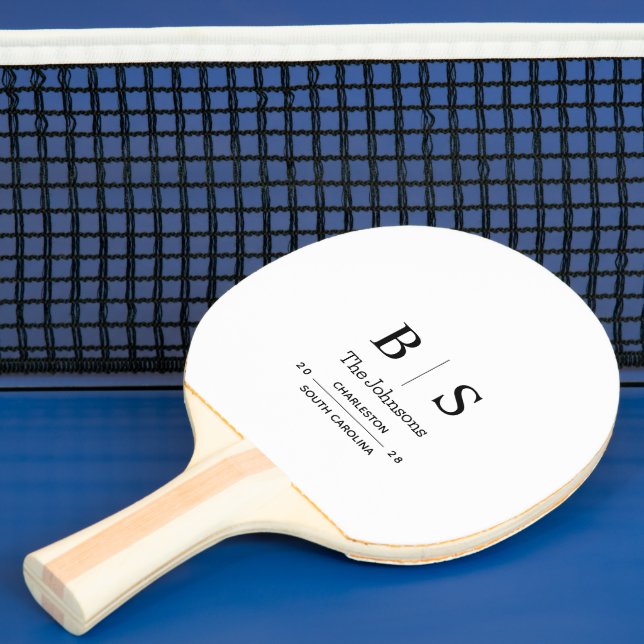 Personlig Monogram Bröllop Ping Pong Paddle Pingisracket (Insitu)