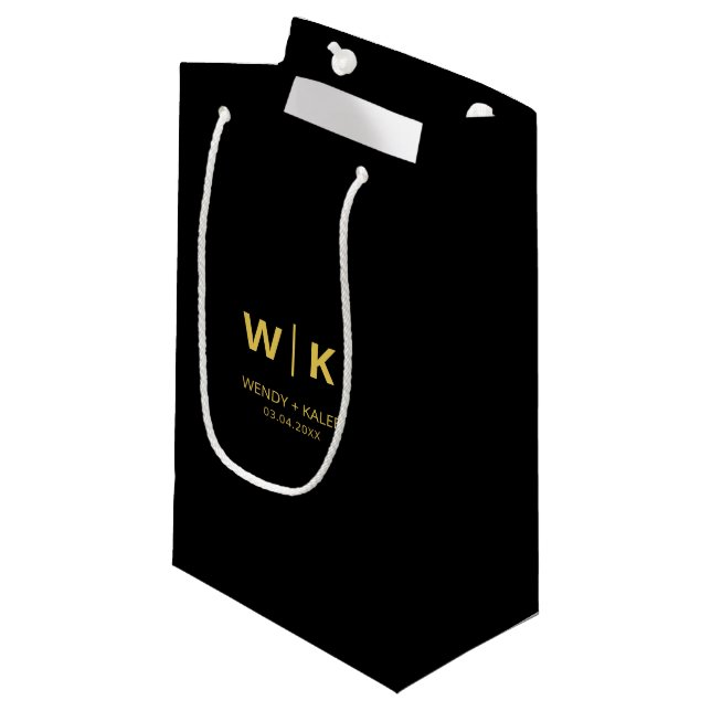 Personlig Monogram-Bröllopsfestens favoritförpackn (Framsidan Vinklad)