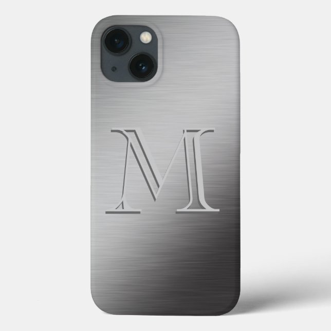 Personlig Monogram Brushed Metall Tittar (Baksida)