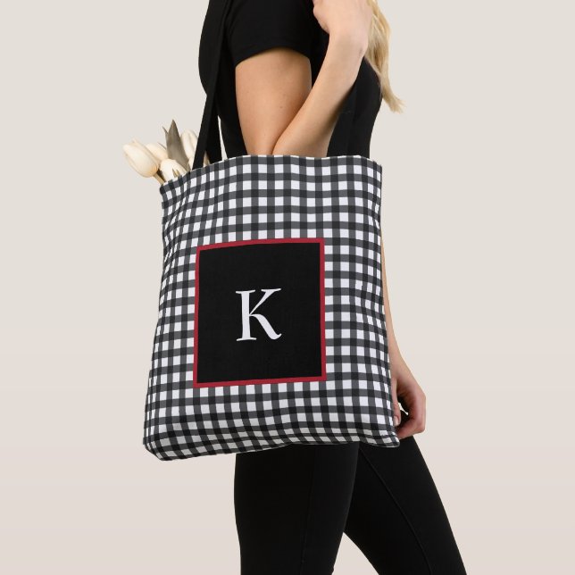Personlig Monogram Buffalo Play Tote Tygkasse (Närbild)