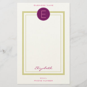 Personlig Monogram Business Brevpapper