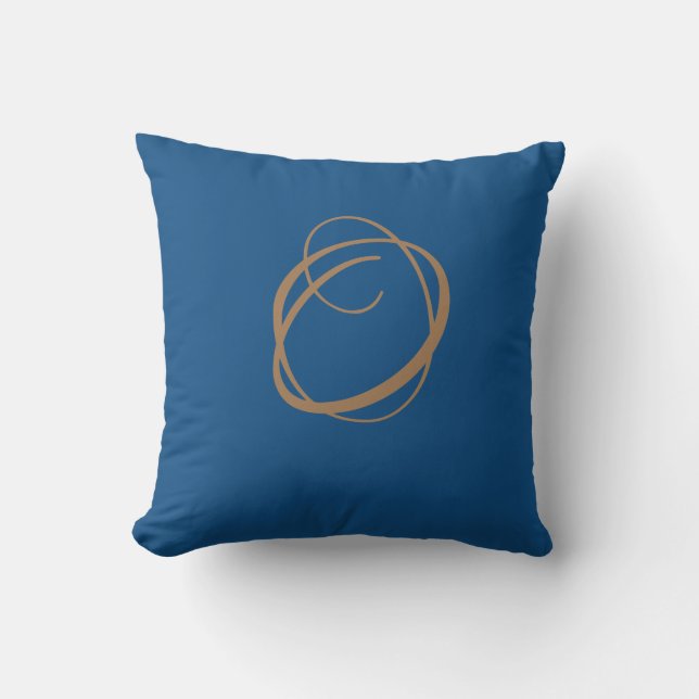 Personlig Monogram Classic Blue 2020 Kudde (Framsida)