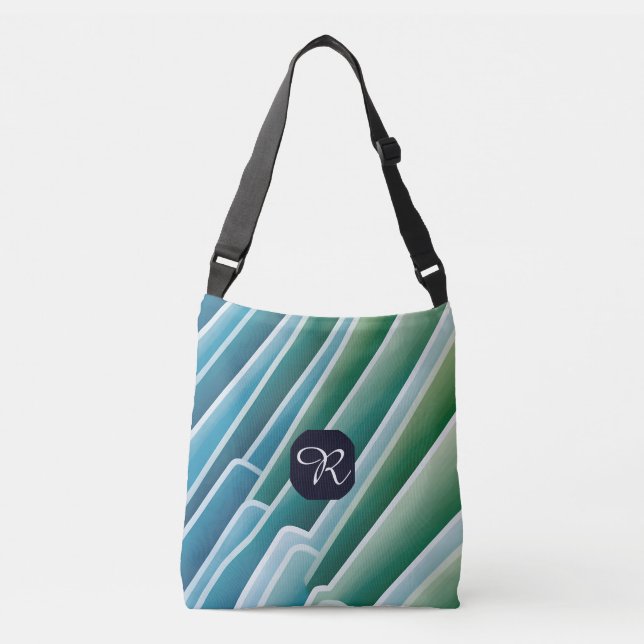 Personlig Monogram Crossbody Bag - Modern Axelväska (Framsida)