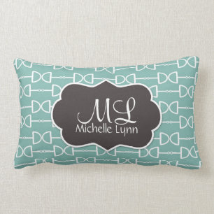 Personlig Monogram D Ring Horse Bit Pillow Lumbarkudde