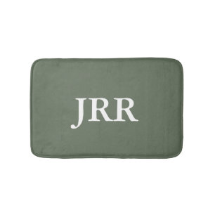 Personlig Monogram Deep Lichen Grönt Badrumsmatta
