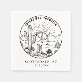 Personlig Monogram Desert Möhippa Bröllop Pappersservett