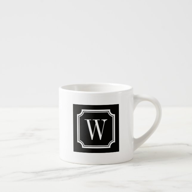 Personlig monogram elegant kant espressokopp (Höger)