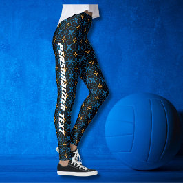 Personlig Monogram Elegant Mönster Leggings