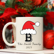 Personlig Monogram Family Santa Hat-jul