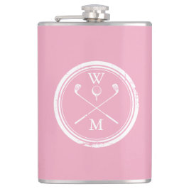Personlig Monogram Feminin Rosa Golf Fickplunta