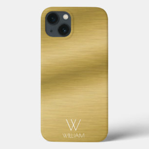 Personlig Monogram för borstat Guld