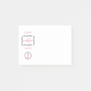 Personlig monogram för cross country-mamma post-it block