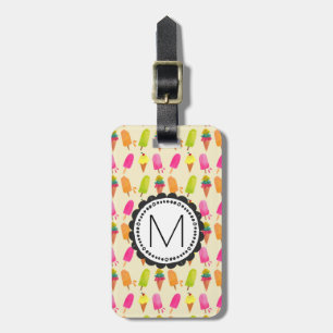 Personlig Monogram för iskräm Bagagebricka