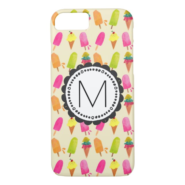 Personlig Monogram för iskräm Case-Mate iPhone Skal (Baksida)