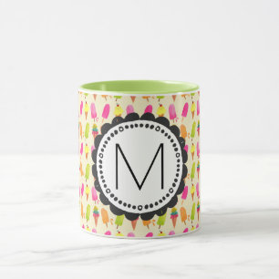 Personlig Monogram för iskräm Mugg