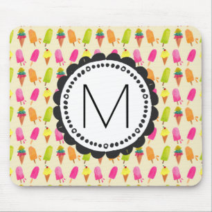 Personlig Monogram för iskräm Musmatta