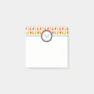 Personlig Monogram för iskräm Post-it Block