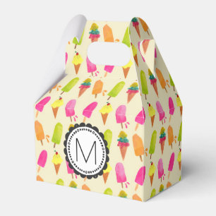 Personlig Monogram för iskräm Presentaskar