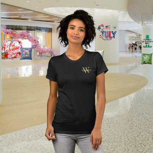 Personlig Monogram för kvinnor T Shirt