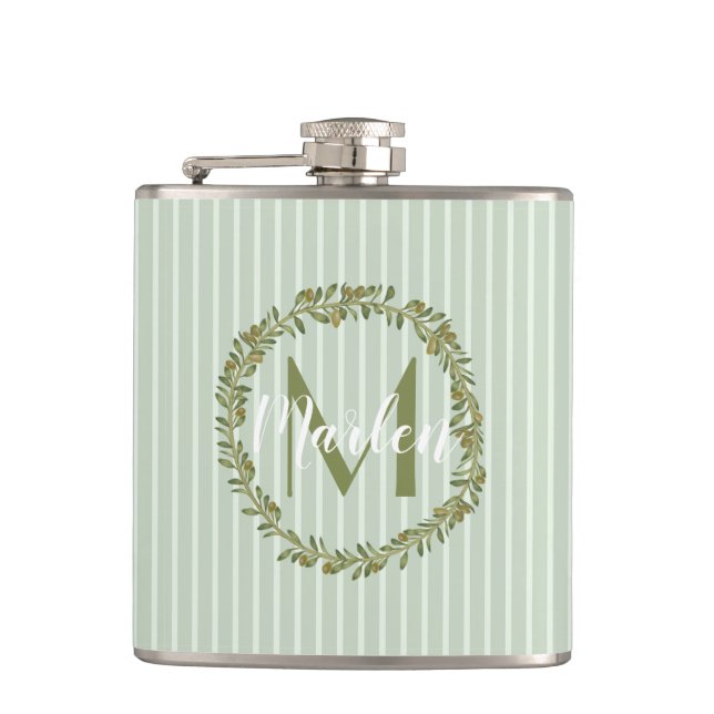 Personlig Monogram för utandning av äggvita Fickplunta (Framsidan)