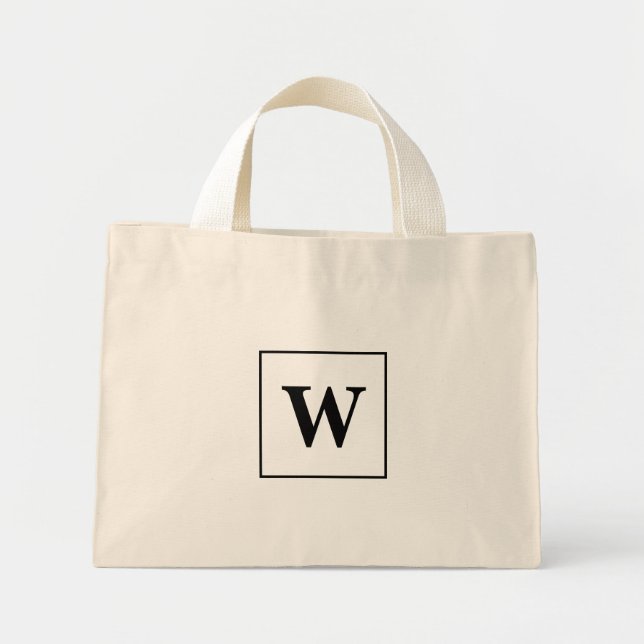Personlig Monogram Första Eleganten Mini Tygkasse (Framsidan)