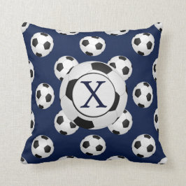 Personlig Monogram fotbolls-Bollar-sporter Kudde