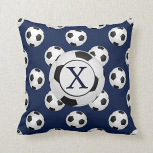 Personlig Monogram fotbolls-Bollar-sporter Kudde