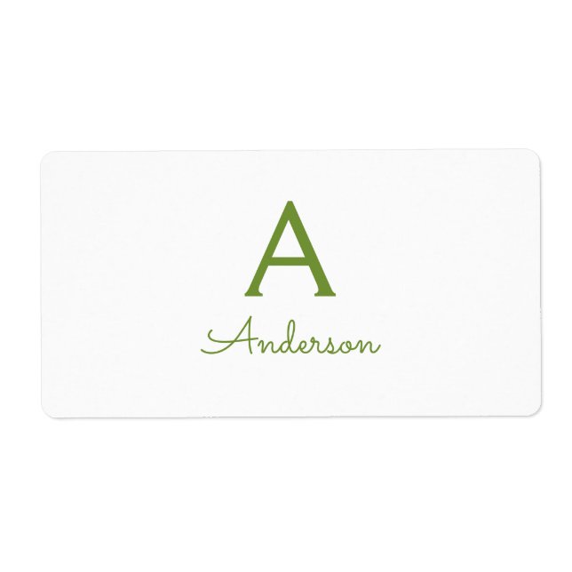 Personlig monogram  fraktsedel (Framsidan)