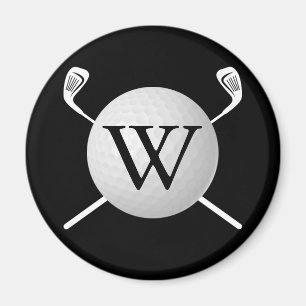 Personlig Monogram Golf Boll Klubbar Magnet