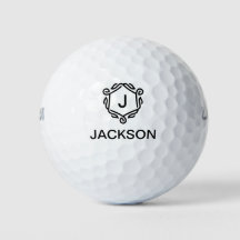Personlig Monogram Golf Bollar med Namn