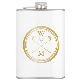 Personlig Monogram Golf i Guld Fickplunta