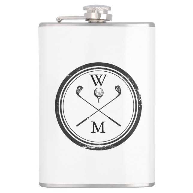 Personlig Monogram Golf Klubb Boll Fickplunta (Framsidan)