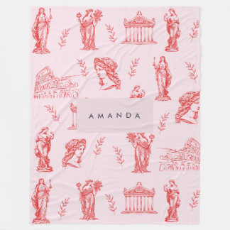 Personlig Monogram Grekiska antika statuspengar Fleecefilt