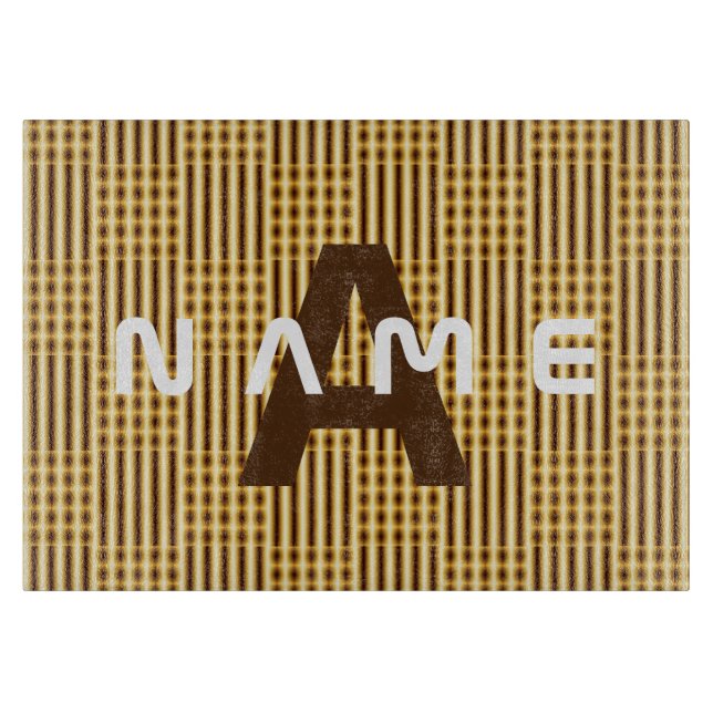 Personlig Monogram Guld Luxury Elegant Abstrakt (Framsidan)