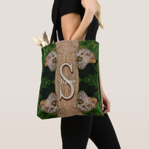 Personlig monogram initial bokstav fjärilskonst tygkasse