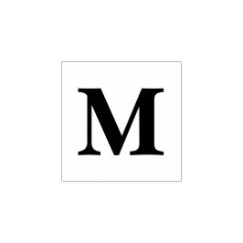 Personlig monogram initial enkel bokstav anpassad stämpel